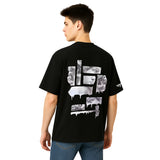 WHT YOU WEAR Abstract Renaissance Art Graphic Oversized T-Shirt for Men