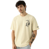 WHT YOU WEAR Crocodile Oversize Back Printed Round Neck T-Shirt for Men