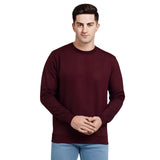 WHT YOU WEAR || Classic Crew Neck Maroon Sweatshirt, Long Sleeve