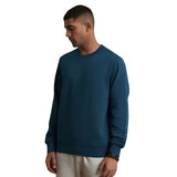 WHT YOU WEAR || Classic Crew Neck Blue Sweatshirt, Long Sleeve