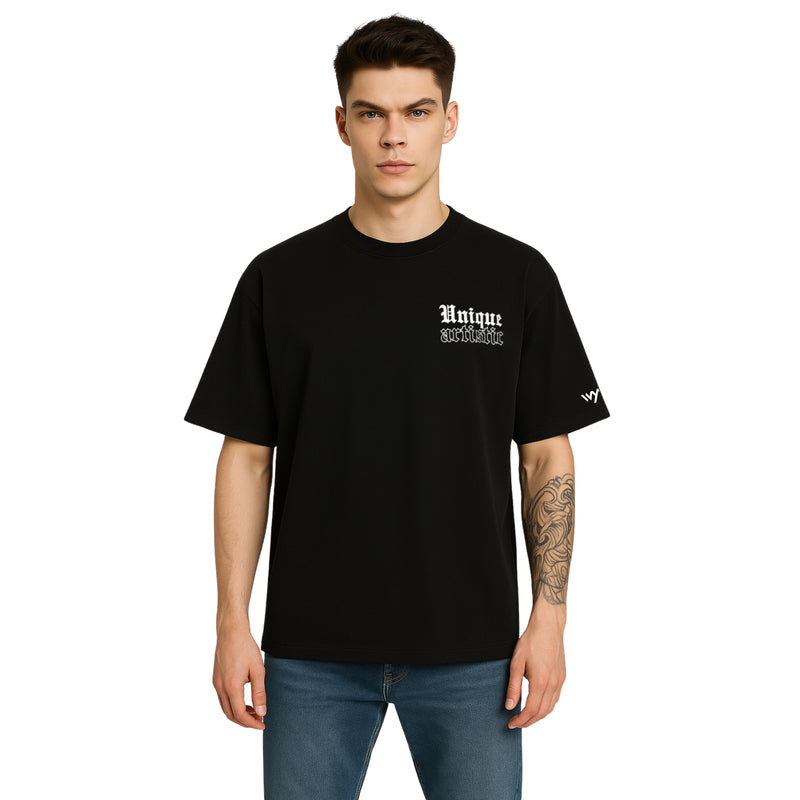 WHT YOU WEAR Abstract Renaissance Art Graphic Oversized T-Shirt for Men