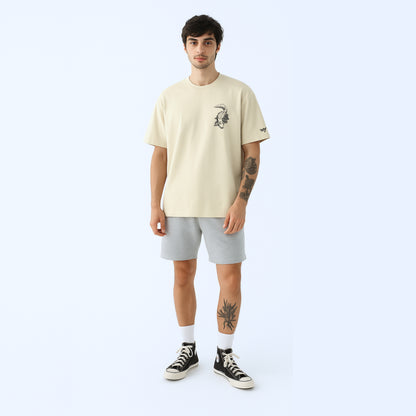 WHT YOU WEAR Crocodile Oversize Back Printed Round Neck T-Shirt for Men