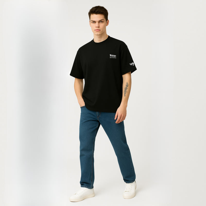 WHT YOU WEAR Abstract Renaissance Art Graphic Oversized T-Shirt for Men