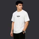 WHT YOU WEAR Switch Off Bubble Text Graphic Oversized T-Shirt for Men