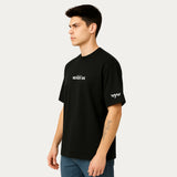 WHT YOU WEAR Oversized T-Shirt with The Wild Ones Never Die Statement Graphic Oversized T-Shirt for Men, Black, Short Sleeve