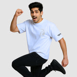WHT YOU WEAR Crocodile Oversize Back Printed Round Neck T-Shirt for Men