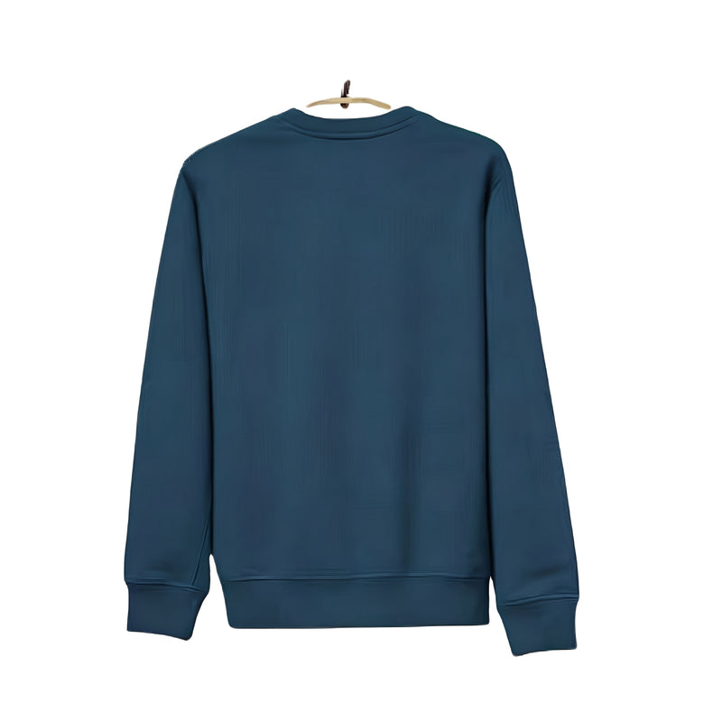 WHT YOU WEAR || Classic Crew Neck Blue Sweatshirt, Long Sleeve
