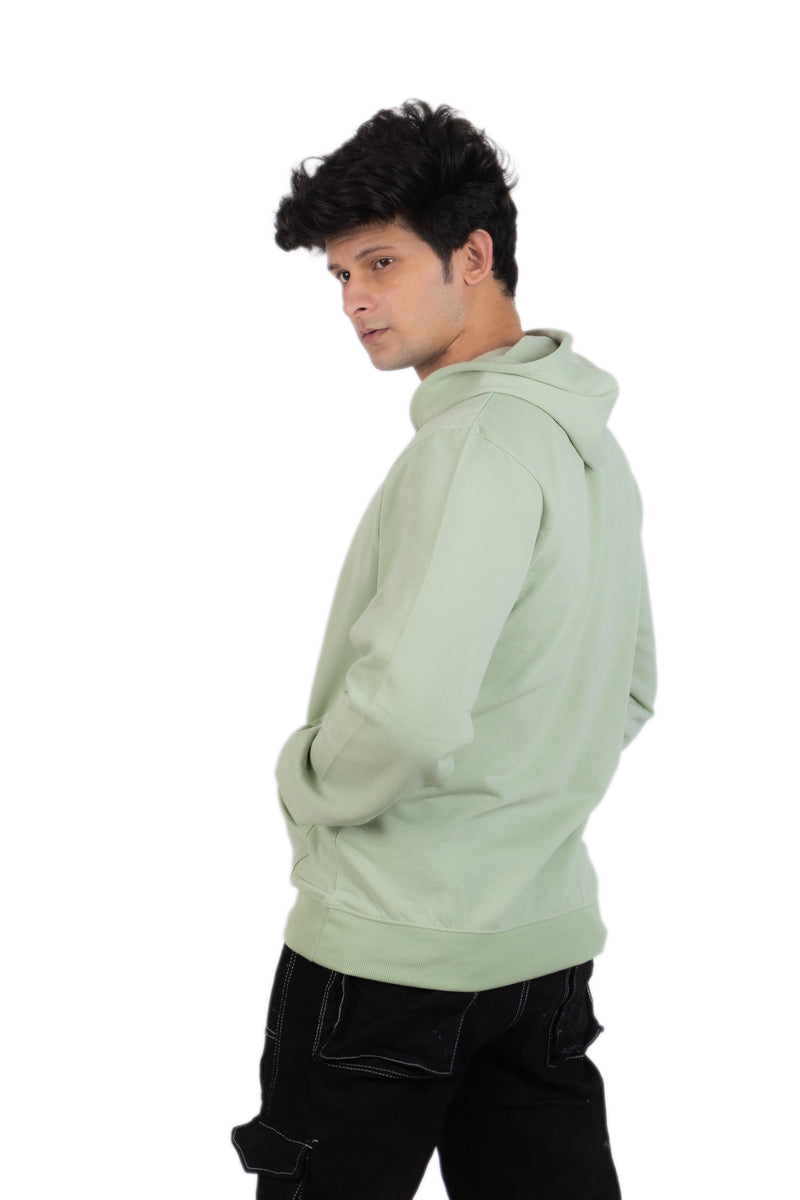WHT YOU WEAR || Classic Men’s Hoodie Light Green – Comfortable & Stylish Everyday Wear ||Hooded Sweatshirt Core Solid Hoodie